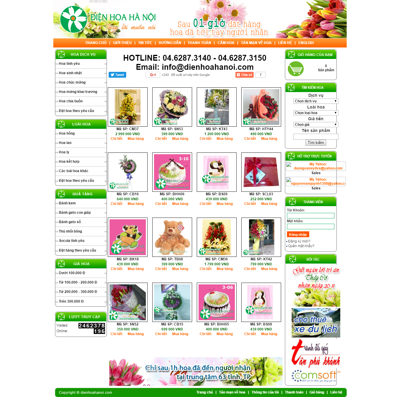 Thiết kế website Điện hoa Hà Nội đẹp, chuyên nghiệp chuẩn SEO